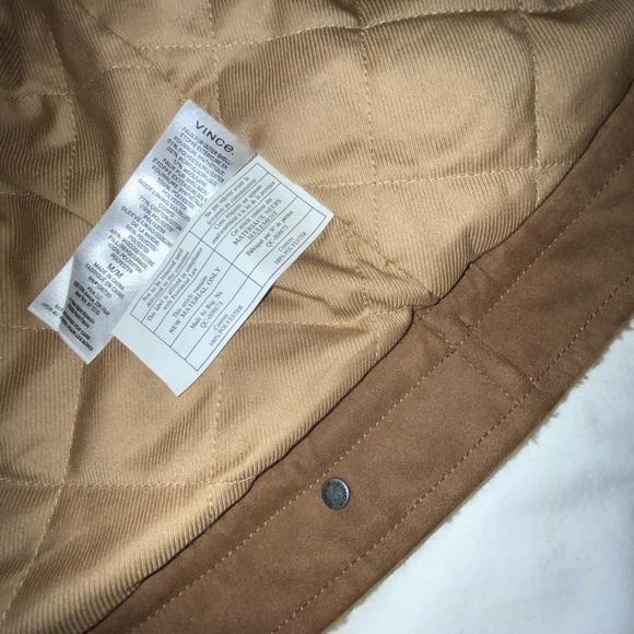 Vince Men's Tan Sherpa Jacket Medium - Picture 10 of 10